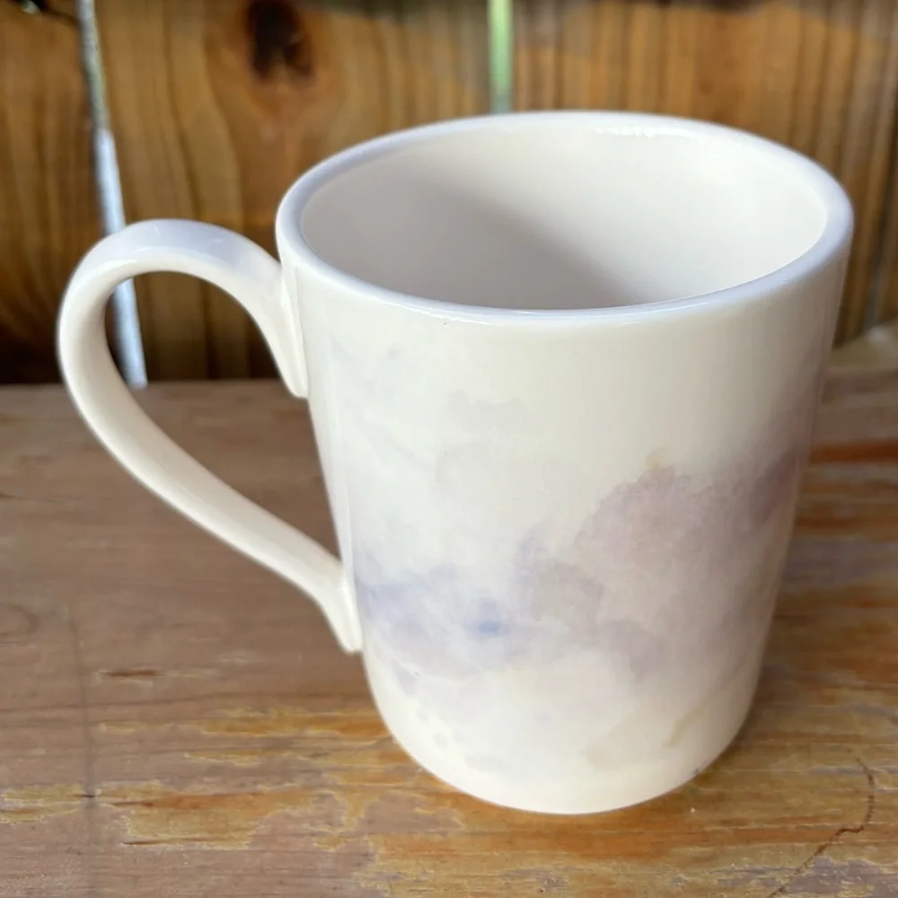 Pier 1 Imports Watercolor Zebra Oversized 16oz Coffee Mugs Tea Cup